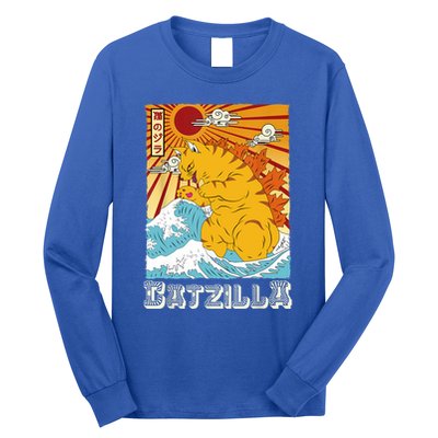 Catzilla Funny Cat Design, Funny Cat Cloth, Cat Lovers Long Sleeve Shirt