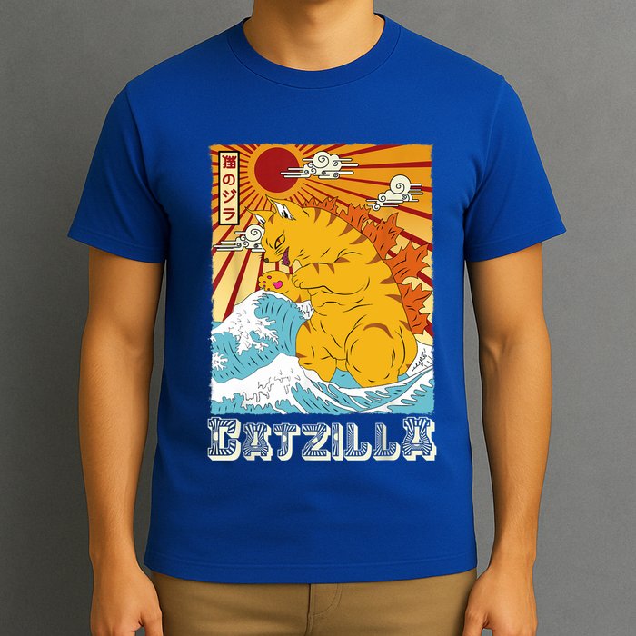 Catzilla Funny Cat Design, Funny Cat Cloth, Cat Lovers T-Shirt
