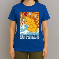 Catzilla Funny Cat Design, Funny Cat Cloth, Cat Lovers T-Shirt