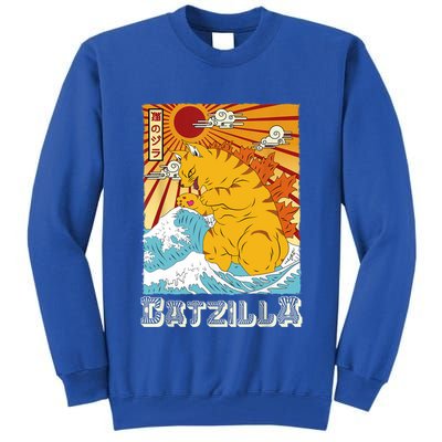 Catzilla Funny Cat Design, Funny Cat Cloth, Cat Lovers Tall Sweatshirt
