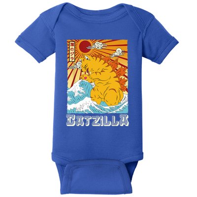 Catzilla Funny Cat Design, Funny Cat Cloth, Cat Lovers Baby Bodysuit