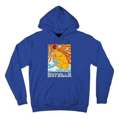 Catzilla Funny Cat Design, Funny Cat Cloth, Cat Lovers Tall Hoodie