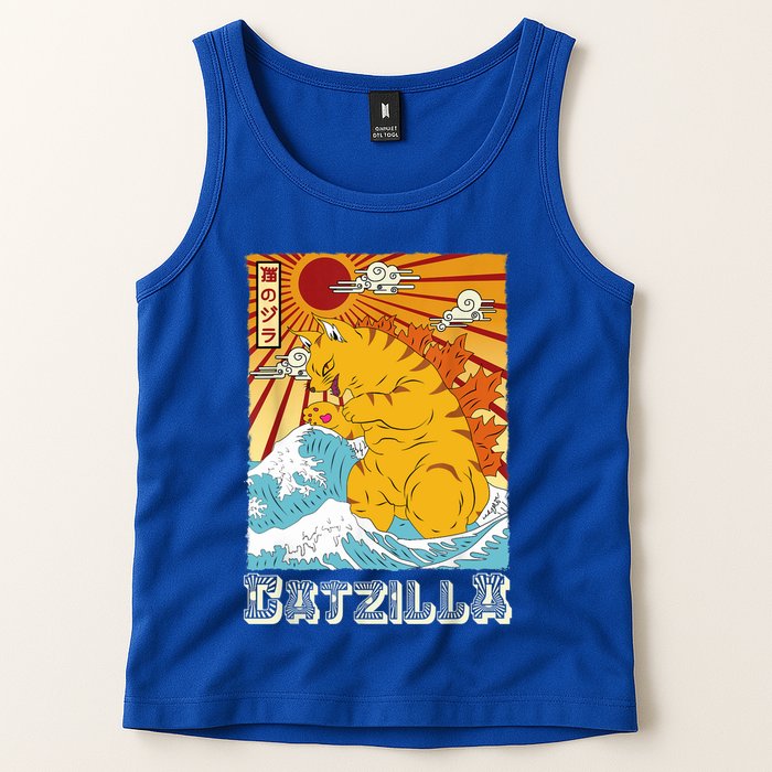 Catzilla Funny Cat Design, Funny Cat Cloth, Cat Lovers Tank Top