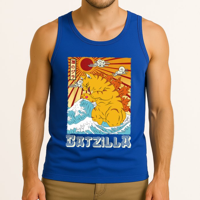 Catzilla Funny Cat Design, Funny Cat Cloth, Cat Lovers Tank Top