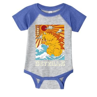 Catzilla Funny Cat Design, Funny Cat Cloth, Cat Lovers Infant Baby Jersey Bodysuit
