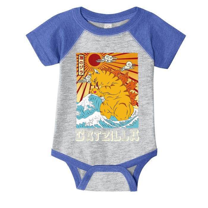 Catzilla Funny Cat Design, Funny Cat Cloth, Cat Lovers Infant Baby Jersey Bodysuit