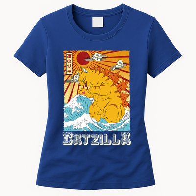Catzilla Funny Cat Design, Funny Cat Cloth, Cat Lovers Womens T-Shirt