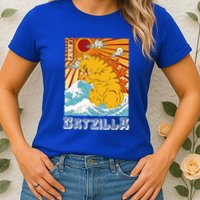 Catzilla Funny Cat Design, Funny Cat Cloth, Cat Lovers Womens T-Shirt