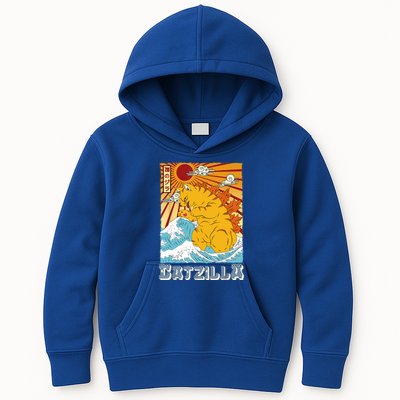 Catzilla Funny Cat Design, Funny Cat Cloth, Cat Lovers Kids Hoodie