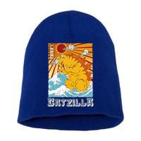 Catzilla Funny Cat Design, Funny Cat Cloth, Cat Lovers Short Acrylic Beanie