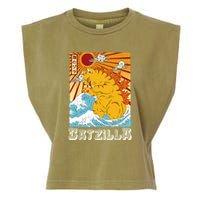 Catzilla Funny Cat Design, Funny Cat Cloth, Cat Lovers Garment-Dyed Women's Muscle Tee