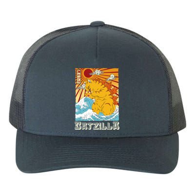 Catzilla Funny Cat Design, Funny Cat Cloth, Cat Lovers Yupoong Adult 5-Panel Trucker Hat