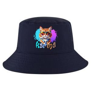 Cute Funny Cat Lover Heart Shape Karma Cool Comfort Performance Bucket Hat