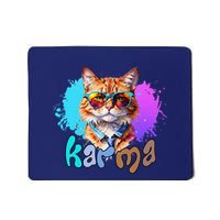 Cute Funny Cat Lover Heart Shape Karma Mousepad