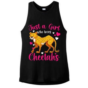 Cheetah Funny Cat Lover Just A Who Loves Cheetahs Ladies PosiCharge Tri-Blend Wicking Tank