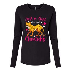 Cheetah Funny Cat Lover Just A Who Loves Cheetahs Womens Cotton Relaxed Long Sleeve T-Shirt