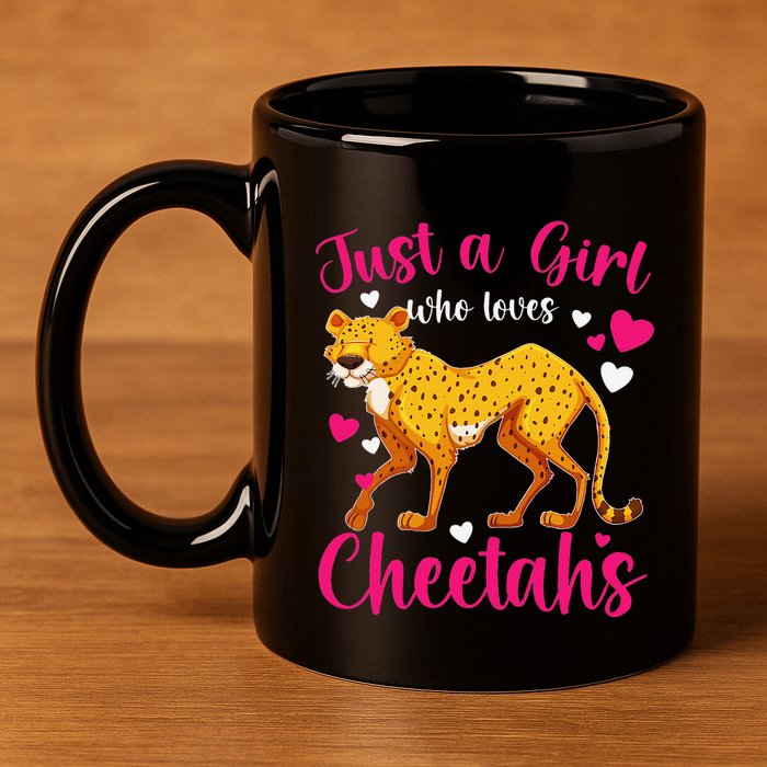 Cheetah Funny Cat Lover Just A Who Loves Cheetahs 11oz C Handle Ceramic Mug