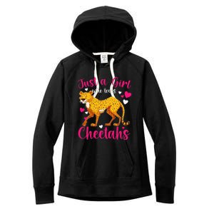 Cheetah Funny Cat Lover Just A Who Loves Cheetahs Women's Fleece Hoodie