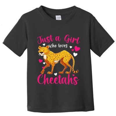 Cheetah Funny Cat Lover Just A Who Loves Cheetahs Toddler T-Shirt