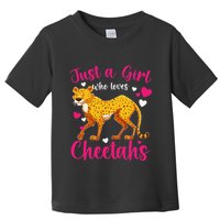 Cheetah Funny Cat Lover Just A Who Loves Cheetahs Toddler T-Shirt