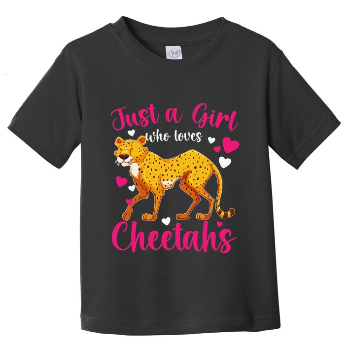 Cheetah Funny Cat Lover Just A Who Loves Cheetahs Toddler T-Shirt
