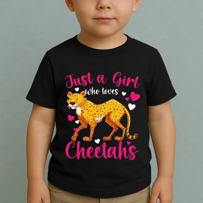 Cheetah Funny Cat Lover Just A Who Loves Cheetahs Toddler T-Shirt