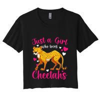 Cheetah Funny Cat Lover Just A Who Loves Cheetahs Crop Top