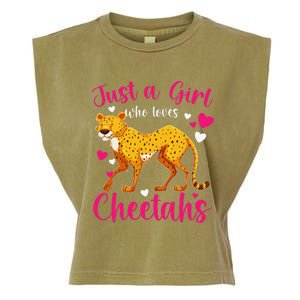 Cheetah Funny Cat Lover Just A Who Loves Cheetahs Garment-Dyed Women's Muscle Tee