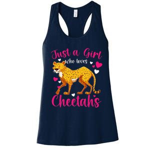 Cheetah Funny Cat Lover Just A Who Loves Cheetahs Women's Racerback Tank