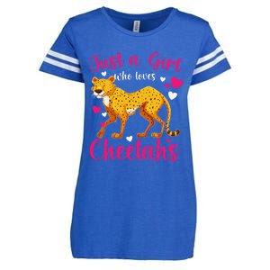 Cheetah Funny Cat Lover Just A Who Loves Cheetahs Enza Ladies Jersey Football T-Shirt