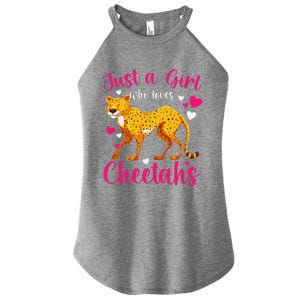 Cheetah Funny Cat Lover Just A Who Loves Cheetahs Women's Perfect Tri Rocker Tank