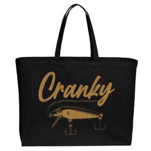 Cranky Fishing Cotton Canvas Jumbo Tote