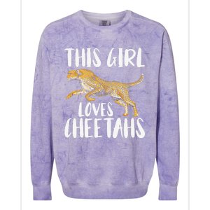 Cheetah Funny Cat Lover This Loves Cheetahs Colorblast Crewneck Sweatshirt