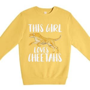 Cheetah Funny Cat Lover This Loves Cheetahs Premium Crewneck Sweatshirt