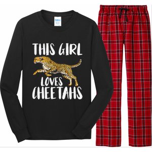 Cheetah Funny Cat Lover This Loves Cheetahs Long Sleeve Pajama Set