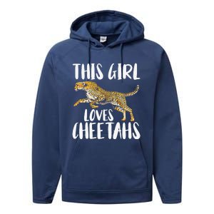 Cheetah Funny Cat Lover This Loves Cheetahs Performance Fleece Hoodie