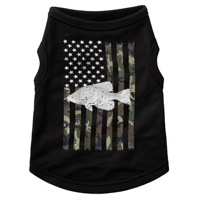 Crappie Fishing Camo Flag (On Back) Doggie Tank