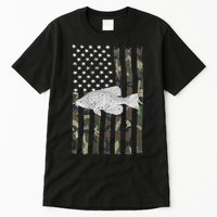 Crappie Fishing Camo Flag (On Back) Tall T-Shirt