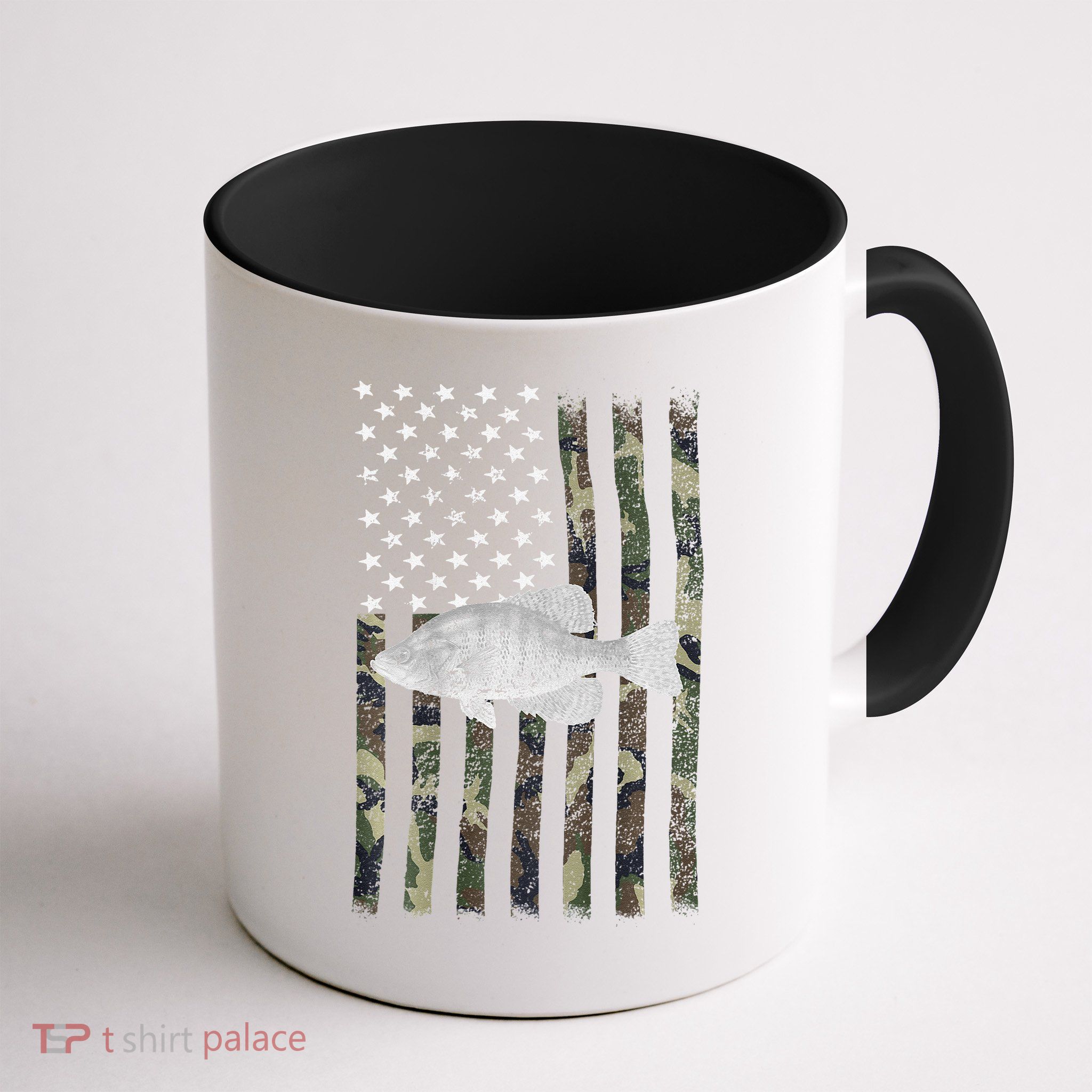 Crappie Fishing Camo Flag (On Back) Mug