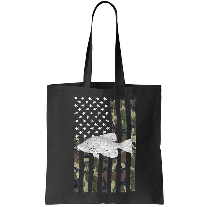 Crappie Fishing Camo Flag (On Back) Bag
