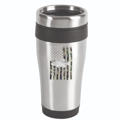 Crappie Fishing Camo Flag (On Back) 16oz Travel Tumbler