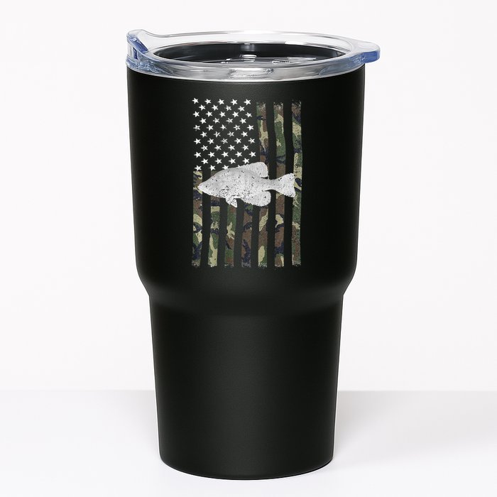 Crappie Fishing Camo Flag (On Back) Tumbler