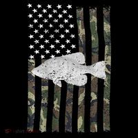 Crappie Fishing Camo Flag (On Back) Magnet