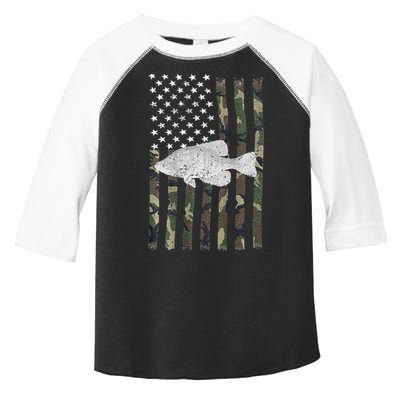 Crappie Fishing Camo Flag (On Back) Toddler Fine Jersey T-Shirt