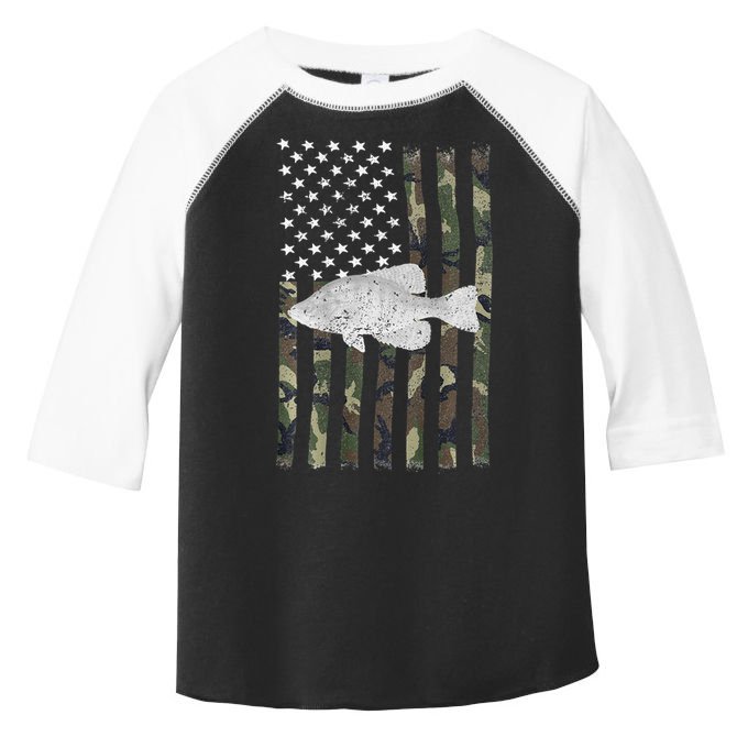 Crappie Fishing Camo Flag (On Back) Toddler Fine Jersey T-Shirt