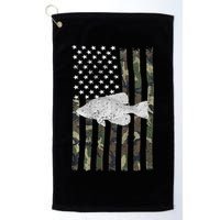 Crappie Fishing Camo Flag (On Back) Golf Towel