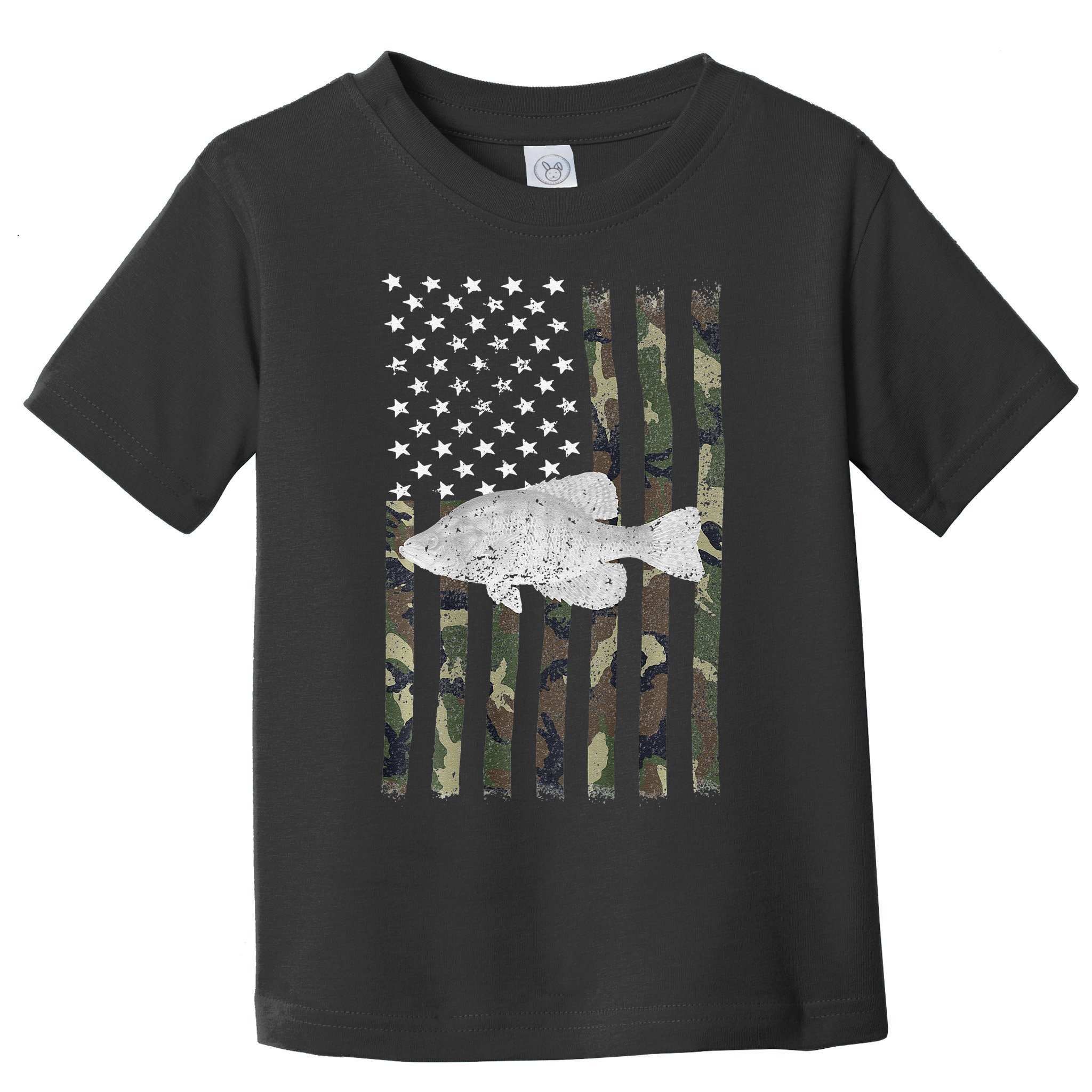 Crappie Fishing Camo Flag (On Back) Toddler T-Shirt