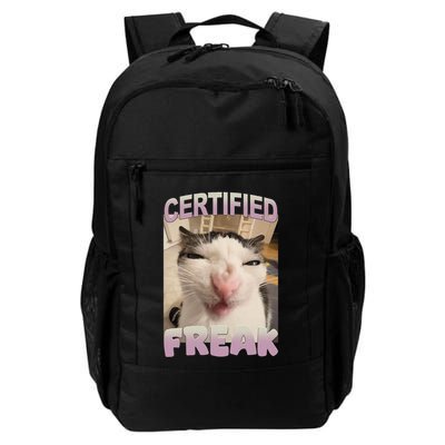 Certified Freak Cat Meme Funny Pet Humor Backpack