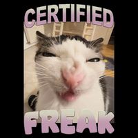 Certified Freak Cat Meme Funny Pet Humor Bag