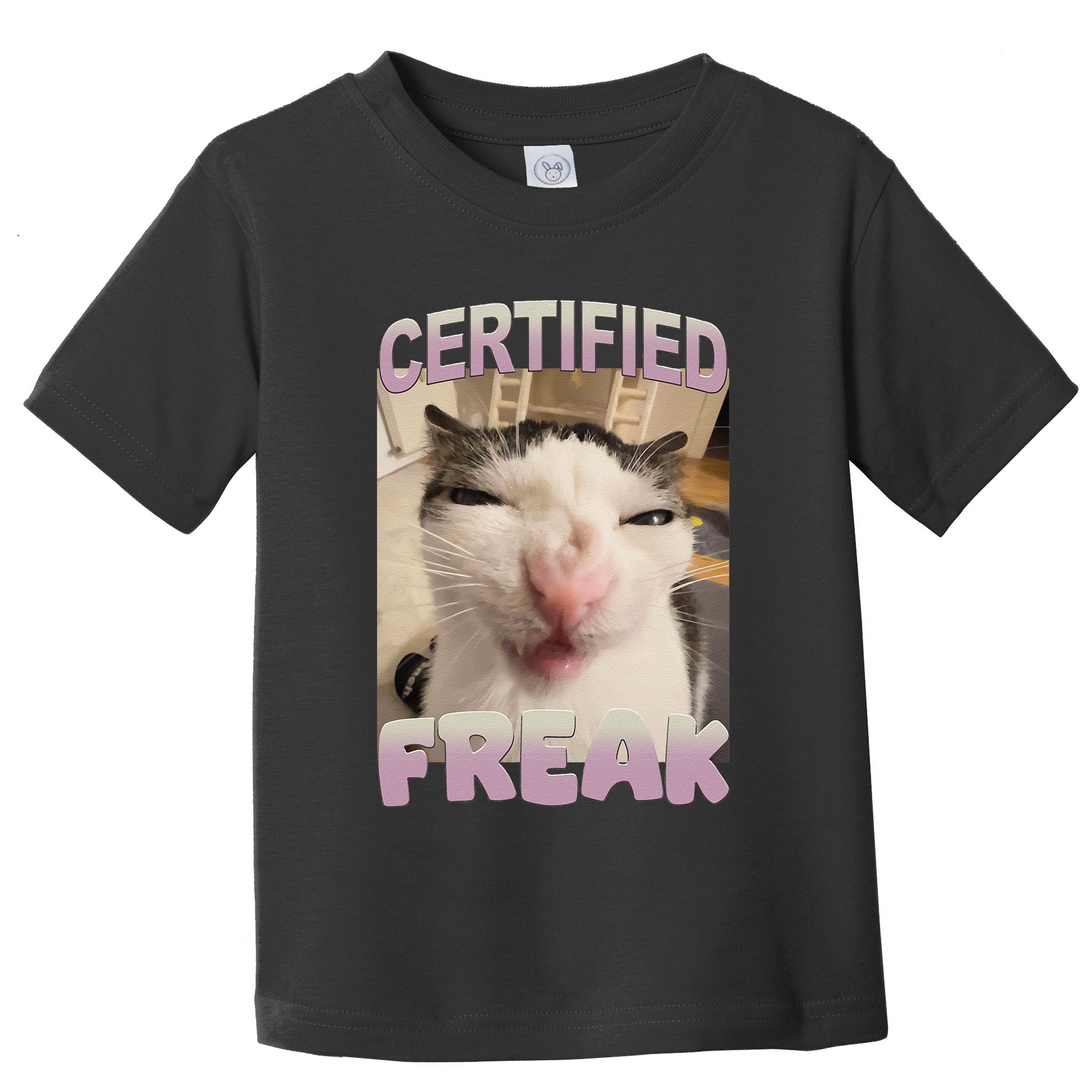 Certified Freak Cat Meme Funny Pet Humor Toddler T-Shirt